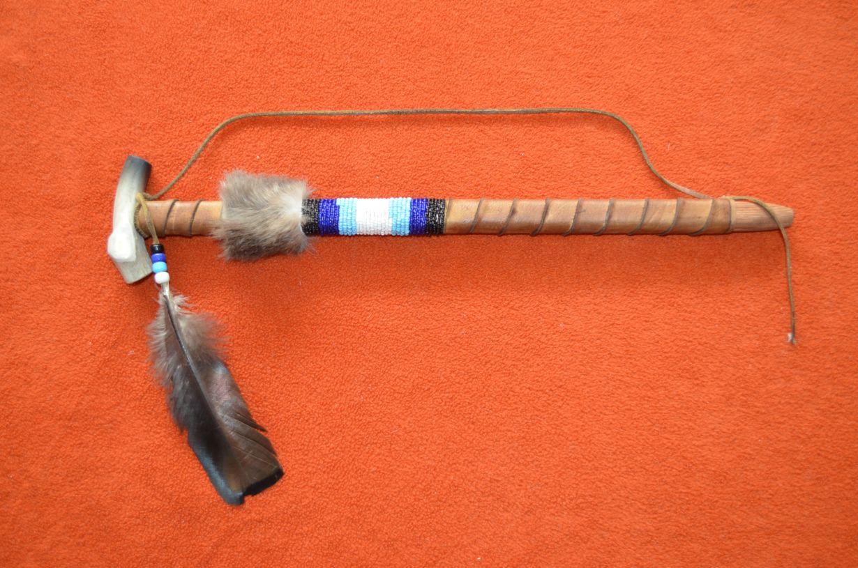 Lakota Sioux Decorative Buckskin Wrapped Indian Peace Pipes